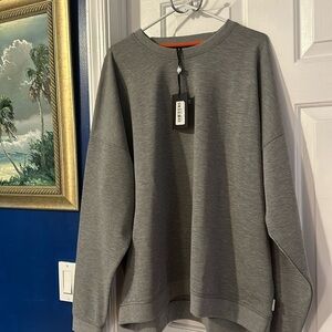 NWT Men’s Ted Baker London Tanetti Branded Grey  Crewneck Pullover Sweatshirt